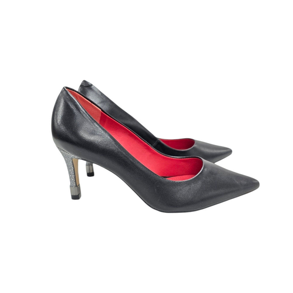 Elegant Black Heels with Red Interior
